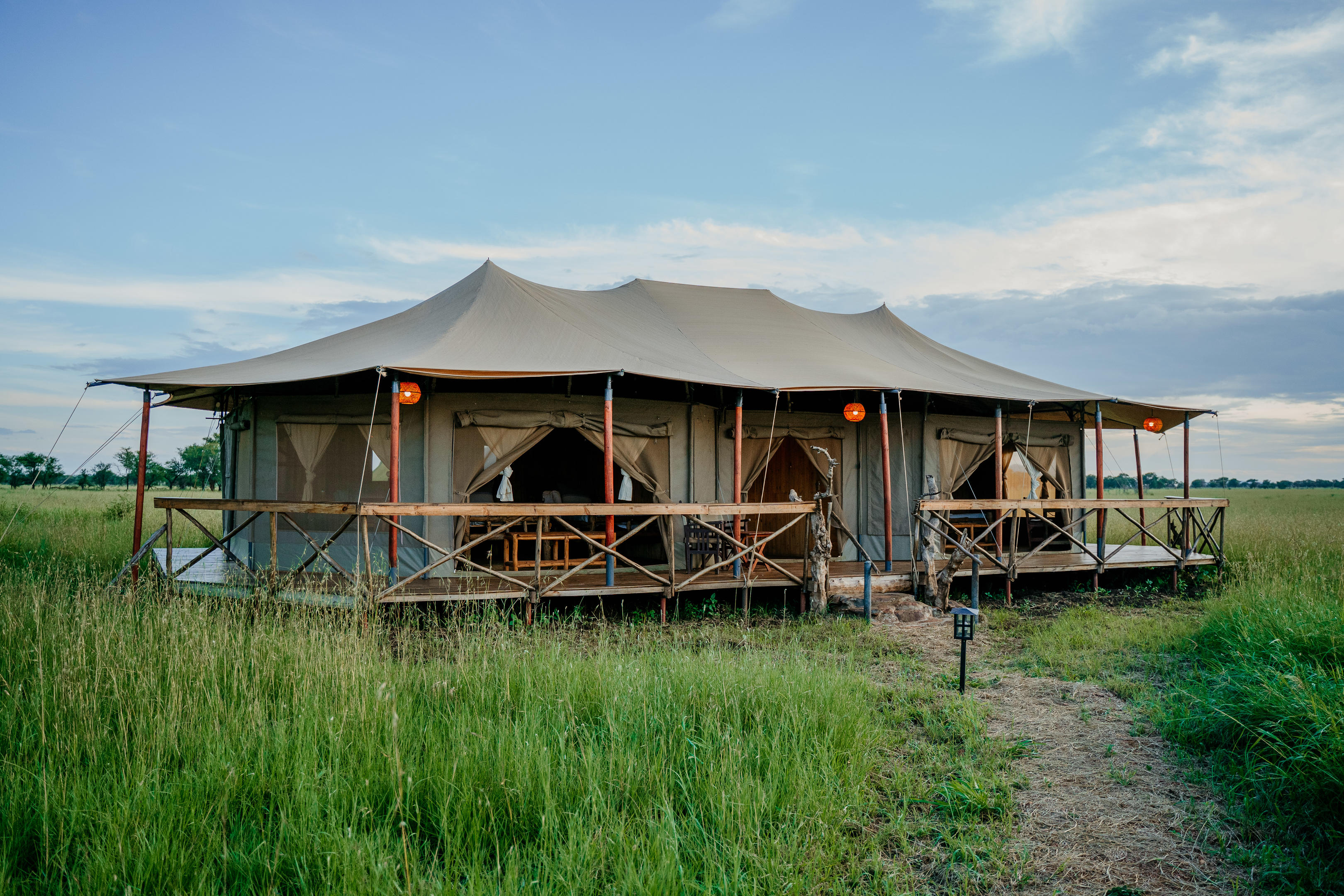 Family safari tent accommodation